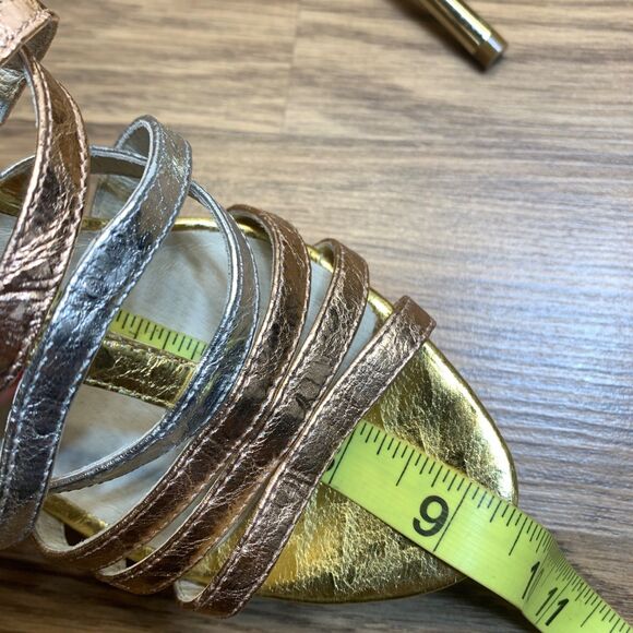 Michael Kors Maddie Dress Platform High Heels Sandals Rose Gold Multi Size 6.5M - Picture 11 of 11